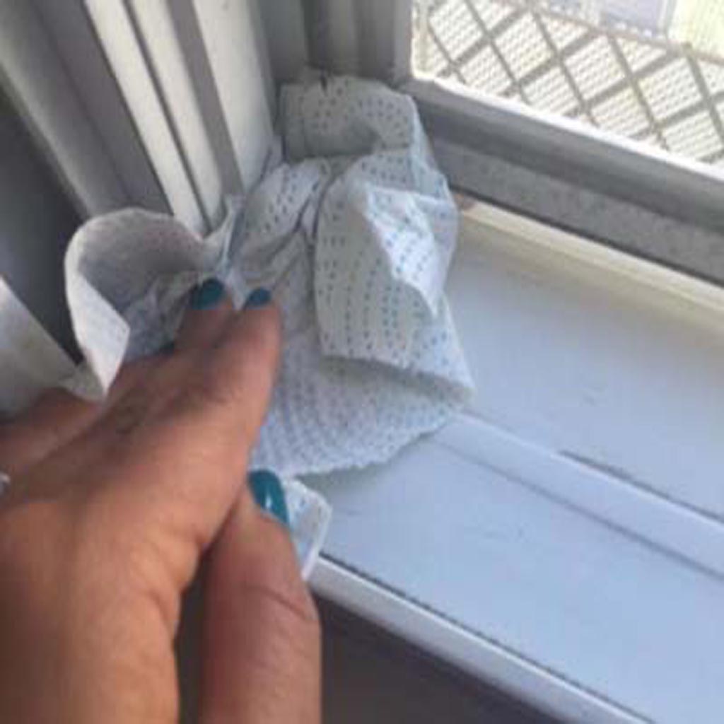 تنظيف سكة النوافذ