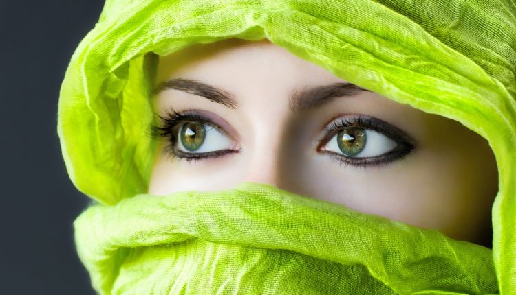 Beautiful female with green eyes