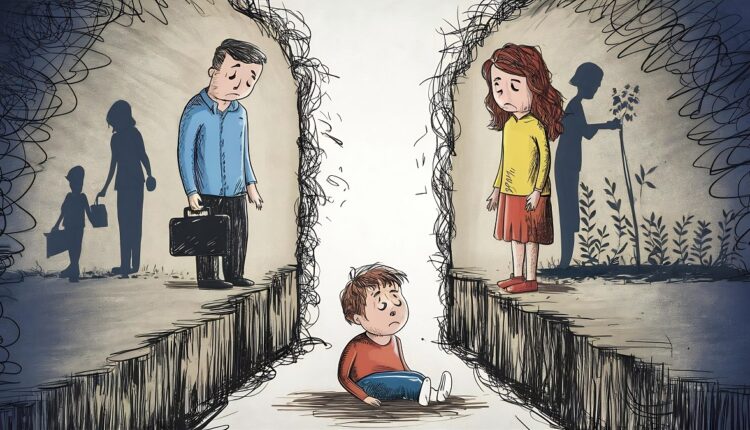 child-with-separated-family-draw